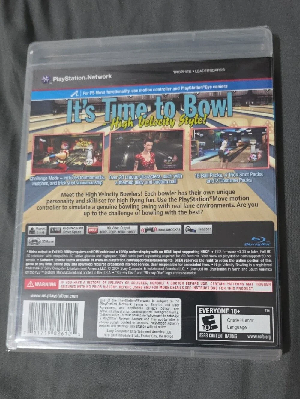 Sony High Velocity Bowling PS3 Game – Sealed